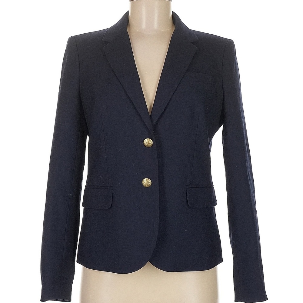 J. Crew Blue Blazer with Tailored Fit and Classic Lapel - Picture 2 of 5